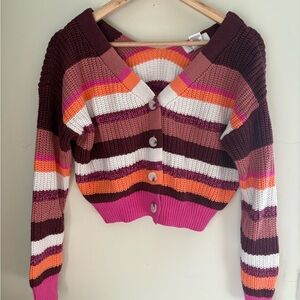 Jessica Simpson Multicolor Striped Cardigan